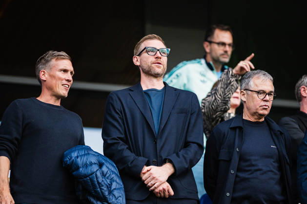 U-21 European Championship Qualifier: Germany vs. Georgia, October 6, 2026: Per Mertesacker, future DFB Managing Director, alongside Hannes Wolf, U-20 national team coach, and Andreas Rettig, DFB Managing Director of Soccer; U-21 European Championship Qualifiers, Matchday 10: Germany vs. Georgia on October 6, 2026, Bielefeld: DFB regulations prohibit any use of photographs as image sequences and or quasi-video Copyright: xBEAUTIFULxSPORTS Tonhäuserx