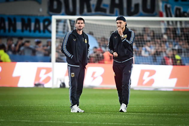 Argentina x Benin BUENOS AIRES, AR - 06.10.2026: ARGENTINA X BENIN - Rodrigo De Paul and Leandro Paredes during the International Friendly, Länderspiel, Nationalmannschaft match between Argentina and Benin on Tuesday, October 6, 2026, at the Estadio Monumental in Buenos Aires, Argentina. The match marks Messi& 39;s farewell to the Argentine national team, Nationalteam (Photo: Gabriel Sotelo Fotoarena) x3026016x  GabrielxSotelo