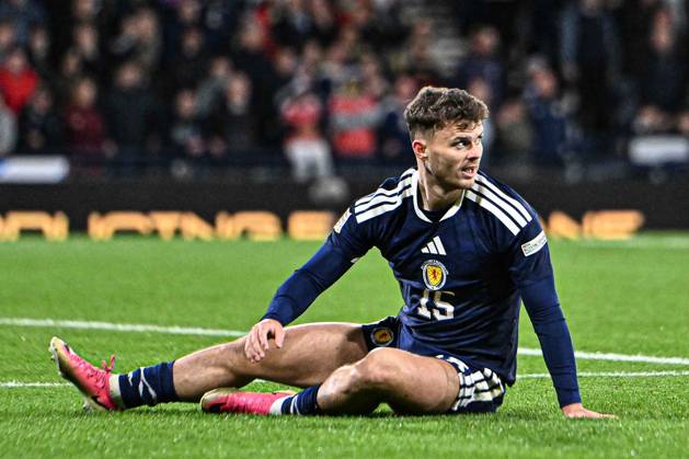 Scotland v Slovenia UEFA Nations League Josh McPake of Scotland appeals for a penalty kick during the UEFA Nations League match at Barclays Hampden, Glasgow 06 10 2026 UK Newspapers OUT Copyright: xJamiexJohnstonx FIL-24032-0116