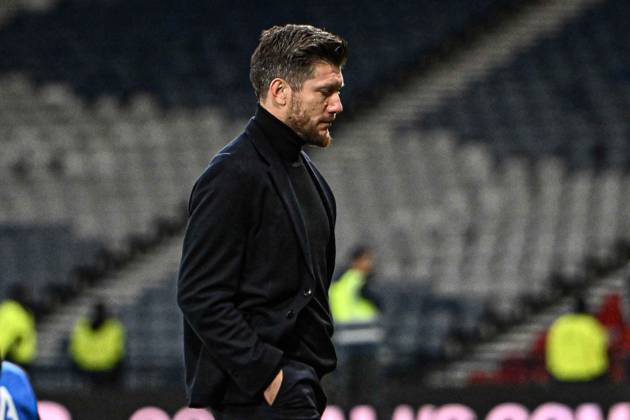 Scotland v Slovenia UEFA Nations League Manager Sebastien Pocognoli of Scotland at full time during the UEFA Nations League match at Barclays Hampden, Glasgow 06 10 2026 UK Newspapers OUT Copyright: xJamiexJohnstonx FIL-24032-0144