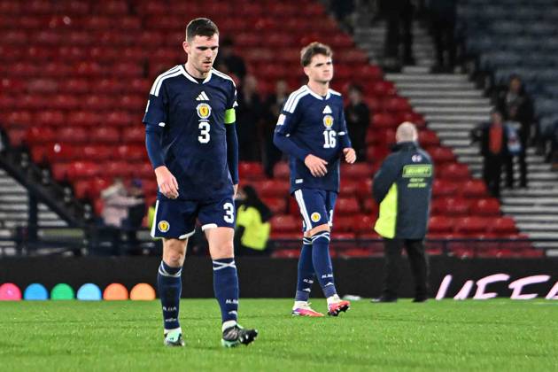 Scotland v Slovenia UEFA Nations League Andrew Robertson of Scotland at full time during the UEFA Nations League match at Barclays Hampden, Glasgow 06 10 2026 UK Newspapers OUT Copyright: xJamiexJohnstonx FIL-24032-0151