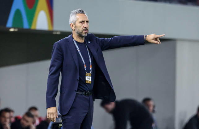 Albania vs San Marino UEFA Nations League 2026-2027 Group C1 Head coach Roberto Cevoli of San Marino reacts during the UEFA Nations League 2026-2027 group phase match between Albania and San Marino in Tirana, Albania on October 6, 2026 Tirana Albania  Copyright: xArmandoxBabanix