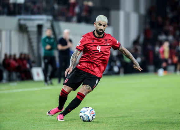 Albania vs San Marino UEFA Nations League 2026-2027 Group C1 Elseid Hysaj of Albania in action during the UEFA Nations League 2026-2027 group phase match between Albania and San Marino in Tirana, Albania on October 6, 2026 Tirana Albania  Copyright: xArmandoxBabanix