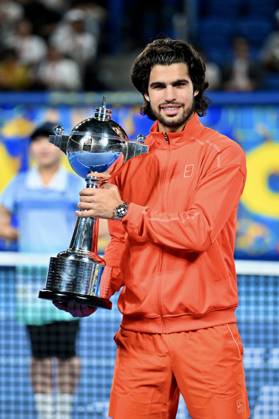 Carlos ALCARAZ (ESP), OCTOBER 6, 2026 - Tennis : Kinoshita Group Japan Open Tennis Championships 2026 Men s Singles award ceremony at Ariake Coliseum, Tokyo, Japan. Noxthirdxpartyxsales  aflo_353761714 KenjiroxMatsuox