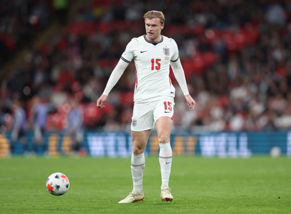 England gegen Tschechien, 6. Oktober 2026, London International Football, UEFA Nations League, England gegen Tschechien, Jarrad Branthwaite (England), Foto: Charlotte Wilson, Offside, London, Großbritannien Copyright: xCharlottexWilsonx xOffsidexOffside