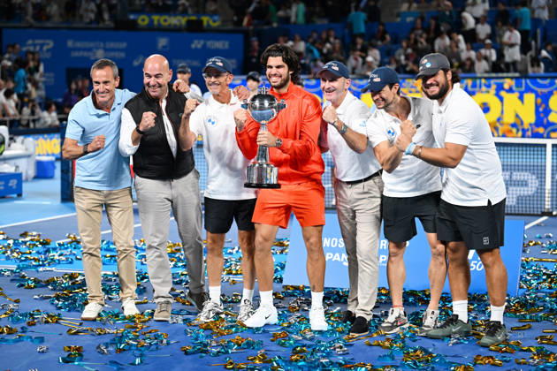Carlos ALCARAZ (ESP), OCTOBER 6, 2026 - Tennis : Kinoshita Group Japan Open Tennis Championships 2026 Men s Singles award ceremony at Ariake Coliseum, Tokyo, Japan. Noxthirdxpartyxsales  aflo_353764488 KenjiroxMatsuox