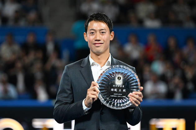 Kei Nishikori, OCTOBER 6, 2026 - Tennis : Kinoshita Group Japan Open Tennis Championships 2026 Kei Nishikori Tribute Ceremony at Ariake Coliseum, Tokyo, Japan. Noxthirdxpartyxsales aflo_353764880 KenjiroxMatsuox