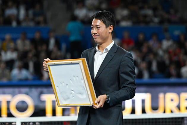 Kei Nishikori, OCTOBER 6, 2026 - Tennis : Kinoshita Group Japan Open Tennis Championships 2026 Kei Nishikori Tribute Ceremony at Ariake Coliseum, Tokyo, Japan. Noxthirdxpartyxsales aflo_353764885 KenjiroxMatsuox