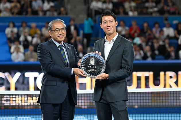 Kei Nishikori, OCTOBER 6, 2026 - Tennis : Kinoshita Group Japan Open Tennis Championships 2026 Kei Nishikori Tribute Ceremony at Ariake Coliseum, Tokyo, Japan. Noxthirdxpartyxsales aflo_353767071 KenjiroxMatsuox