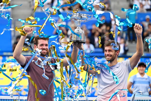 Austin KRAJICEK (USA) & Nikola MEKTIC (CRO), OCTOBER 6, 2026 - Tennis : Kinoshita Group Japan Open Tennis Championships 2026 Men s Doubles Award ceremony at Ariake Coliseum, Tokyo, Japan. Noxthirdxpartyxsales  aflo_353767211 KenjiroxMatsuox