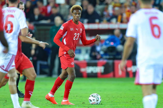 LUCERNE, SWITZERLAND - OCTOBER 06: Alvyn Antonio Sanches (23, Switzerland) during the UEFA Nations League match between Switzerland and North Macedonia at thermoplan arena on October 6, 2026 in Lucerne, Switzerland. Copyright: xUrsxOttigerx xSPPx Sportspressphoto_SPR247765