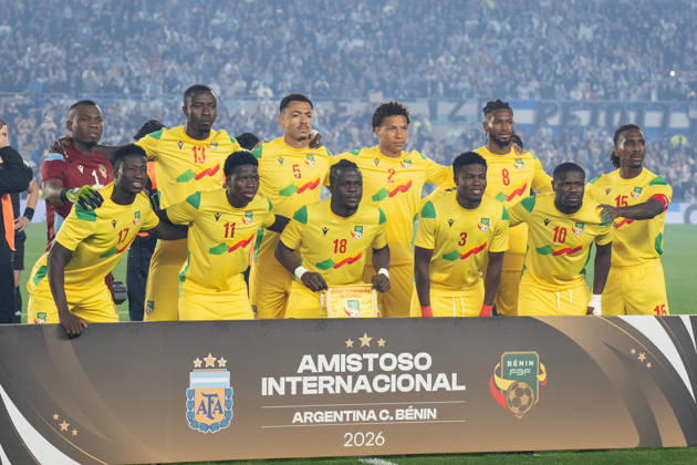 BUENOS AIRES, ARGENTINA - OCTOBER 06: Benin players pose for team photo during the International Friendly, Länderspiel, Nationalmannschaft football match between Argentina and Benin at Estadio Monumental Antonio V. Liberti on October 06, 2026 in Buenos Aires, Argentina. Lionel Messi is making his final appearance for Argentina following his announcement of international retirement. (Photo by Richard Callis Sports Press Photo) Copyright: xRichardxCallis SportsxPressxPhotox Sportspressphoto_SPR247804