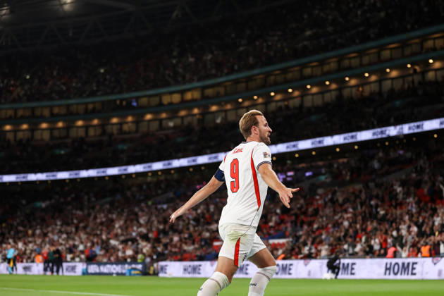 England gegen Tschechien, 6. Oktober 2026, London, UEFA Nations League: England gegen Tschechien – Harry Kane von England feiert das dritte Tor. Foto: Jacques Feeney, Abseits, London, Großbritannien Copyright: xJacquesxFeeneyx xOffsidexOffside