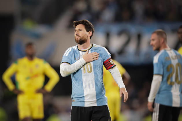 MESSI Argentina vs. Benin, Part 2 Photo: FOTOBAIRES Lionel Messi s Final Match with the Argentine National Team Copyright: xNICOLASxABOAFxNICOLASxABOAFx
