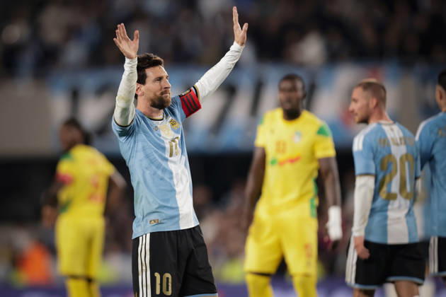 MESSI Argentina vs. Benin, Part 2 Photo: FOTOBAIRES Lionel Messi s Final Match with the Argentine National Team Copyright: xNICOLASxABOAFxNICOLASxABOAFx