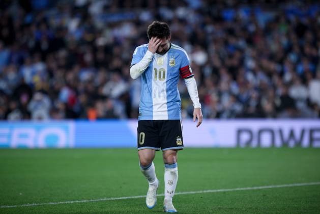 October 6, 2026, Buenos Aires, Buenos Aires, Argentina: Lionel Messi of Argentina reacts during the match between Argentina and Benin International Friendly, Länderspiel, Nationalmannschaft match, The last match of Messi with Argentina national team, Nationalteam Final score: Argentina 3 - 0 Benin Buenos Aires Argentina - ZUMAs197 20261006_aaa_s197_231 Copyright: xRobertoxxTuerox