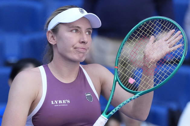 October 6, 2026, Beijing, China: Daria Snigur of Ukraine plays against Mirra Andreeva (not in view) during the Women s Singles Round 16 match on day seven of China Open at the National Tennis Center. Mirra Andreeva defeated Daria Snigur 6-2, 6-2 2026 China Open In Beijing - 06 Oct 2026 - ZUMAs197 20261006_aaa_s197_247 Copyright: xPolyxFeix