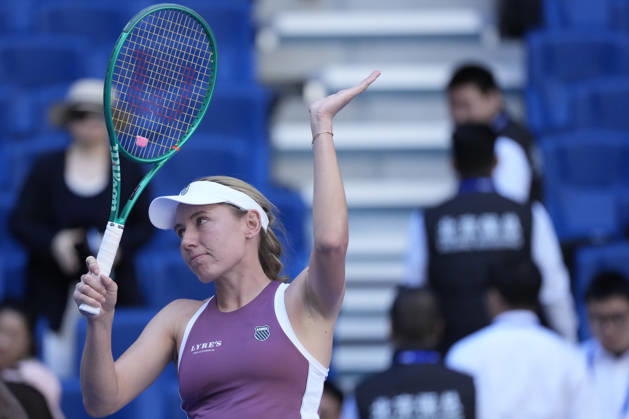 October 6, 2026, Beijing, China: Daria Snigur of Ukraine plays against Mirra Andreeva (not in view) during the Women s Singles Round 16 match on day seven of China Open at the National Tennis Center. Mirra Andreeva defeated Daria Snigur 6-2, 6-2 2026 China Open In Beijing - 06 Oct 2026 - ZUMAs197 20261006_aaa_s197_250 Copyright: xPolyxFeix