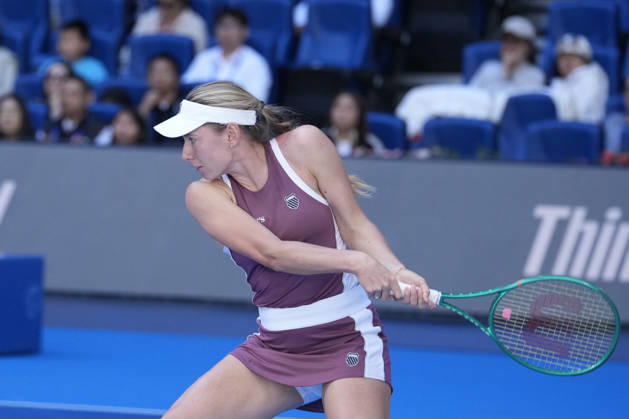 October 6, 2026, Beijing, China: Daria Snigur of Ukraine plays against Mirra Andreeva (not in view) during the Women s Singles Round 16 match on day seven of China Open at the National Tennis Center. Mirra Andreeva defeated Daria Snigur 6-2, 6-2 2026 China Open In Beijing - 06 Oct 2026 - ZUMAs197 20261006_aaa_s197_251 Copyright: xPolyxFeix