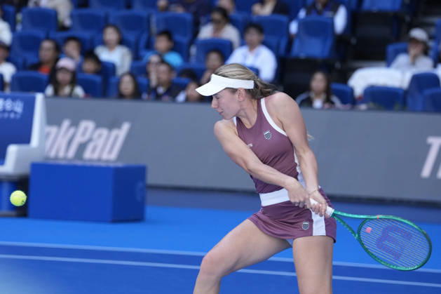 October 6, 2026, Beijing, China: Daria Snigur of Ukraine plays against Mirra Andreeva (not in view) during the Women s Singles Round 16 match on day seven of China Open at the National Tennis Center. Mirra Andreeva defeated Daria Snigur 6-2, 6-2 2026 China Open In Beijing - 06 Oct 2026 - ZUMAs197 20261006_aaa_s197_252 Copyright: xPolyxFeix