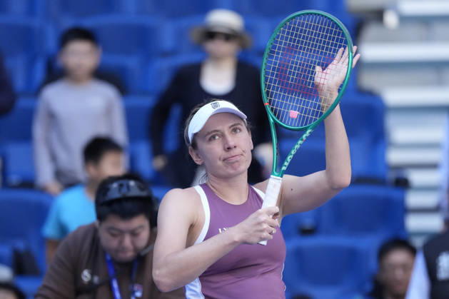October 6, 2026, Beijing, China: Daria Snigur of Ukraine plays against Mirra Andreeva (not in view) during the Women s Singles Round 16 match on day seven of China Open at the National Tennis Center. Mirra Andreeva defeated Daria Snigur 6-2, 6-2 Beijing China - ZUMAs197 20261006_aaa_s197_264 Copyright: xPolyxFeix