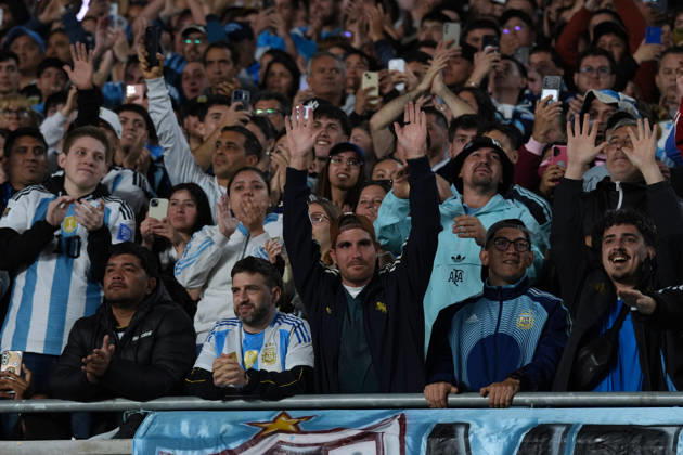 Messi bade farewell to Argentina in the friendly match against Benin BUENOS AIRES, ARGENTINA - OCTOBER 6: Argentina fans show their support as Argentine football legend and national team, Nationalteam captain Lionel Messi goodbye to the crowd during his farewell match in front of over 80,000 spectators at the Monumental Stadium, in Buenos Aires, Argentina on October 6, 2026. Argentine football star Lionel Messi played his final international match, Länderspiel, Nationalmannschaft in the friendly game between Argentina and Benin. The 39-year-old walk onto the stadium pitch for the final time in the sky-blue and white jersey, entering his farewell as Argentina s record appearance-maker and leading scorer with 207 caps and 125 goals. Luciano Gonzalez Anadolu Buenos Aires Argentina. Editorial use only. Please get in touch for any other usage.  Copyright: x2026xAnadoluxLucianoxGonzalezx