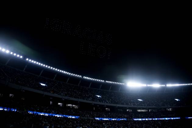 October 6, 2026, Buenos Aires, Buenos Aires, Argentina: Drone show make the prashe Ã¢â‚¬oe Thank you LEOÃ¢â‚¬Â during the match between Argentina and Benin International Friendly, Länderspiel, Nationalmannschaft match, The last match of Messi with Argentina national team, Nationalteam Final score: Argentina 3 - 0 Benin The Last Match Of Messi In Buenos Aires, Argentina - 06 Oct 2026  - ZUMAs197 20261006_aaa_s197_275 Copyright: xRobertoxxTuerox