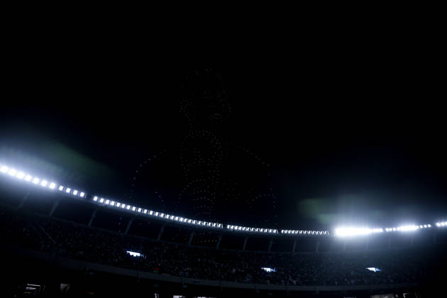 October 6, 2026, Buenos Aires, Buenos Aires, Argentina: Drone show seen after the match between Argentina and Benin at Monumental Stadium, in Buenos Aires, Argentina The Last Match Of Messi  - ZUMAt163 20261006_zsp_t163_002 Copyright: xRobertoxTuerox