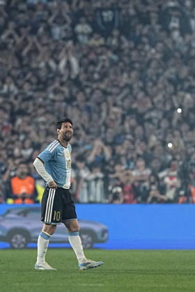 Lionel Messi, Argentina vs. Benin, Friendly Match, October 6, 2026, Monumental Stadium, Buenos Aires. Photo by Javier Garcia Martino, CABJ Press