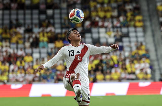 International soccer friendly - Colombia vs. Peru epaselect Peru defender Marco Huaman in action during the international soccer friendly between Colombia and Peru at Nu Stadium in Miami, Florida, USA, 06 October 2026. MIAMI FLORIDA United States  Copyright: xCRISTOBALxHERRERA-ULASHKEVICHx