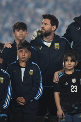 Argentina v Benin - International Friendly, Länderspiel, Nationalmannschaft Lionel Messi of Argentina attends the national anthem ceremony before the match between Argentina and Benin at Estadio Monumental in Buenos Aires, Argentina, on October 6, 2026. Buenos Aires Buenos Aires Argentina  Copyright: xFedericoxPerettix originalFilename:peretti-argentin261006_npF5C