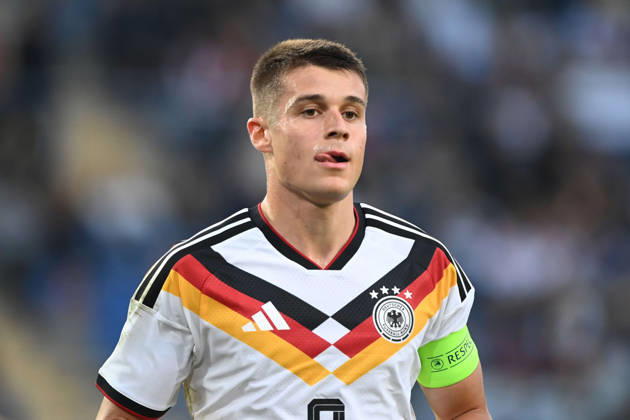 Nicolo TRESOLDI GER half-figure, half-body, single image, cropped single shot, international soccer match, U21, European Championship Qualifier, Germany vs. Georgia 2–0 on October 6, 2026, Schüco Arena, Bielefeld, Â