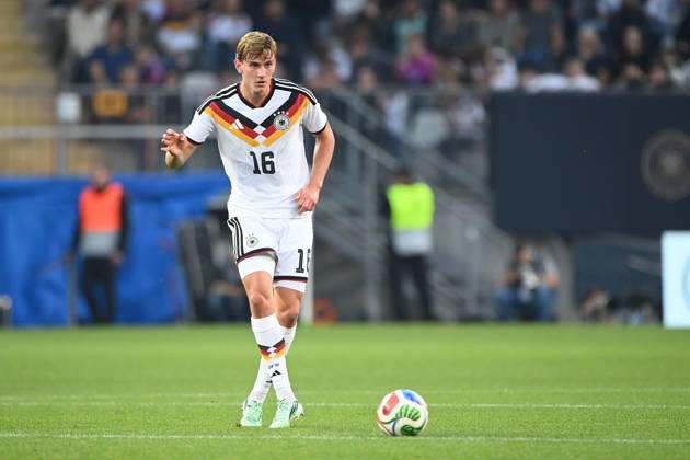 Alyosha KEMLEIN GER Play, Individual Play, Soccer International Match, U21, European Championship Qualifier, Germany vs. Georgia 2–0 on October 6, 2026, Schueco Arena, Bielefeld, Â