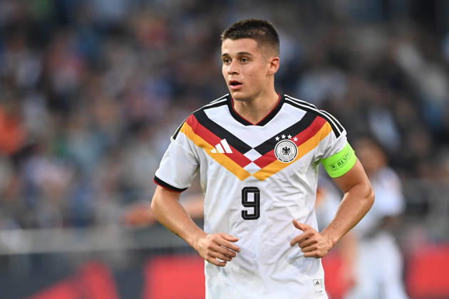 Nicolo TRESOLDI GER half-figure, half-body, single image, cropped single shot, international soccer match, U21, European Championship Qualifiers, Germany vs. Georgia 2–0 on October 6, 2026, Schüco Arena, Bielefeld, Â