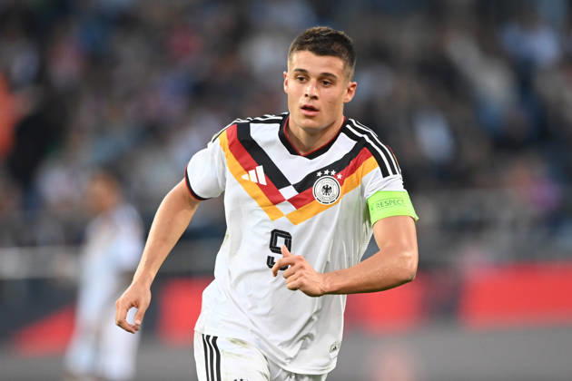 Nicolo TRESOLDI GER half-figure, half-body, single image, cropped single shot, international soccer match, U21, European Championship Qualifiers, Germany vs. Georgia 2–0 on October 6, 2026, Schüco Arena, Bielefeld, Â