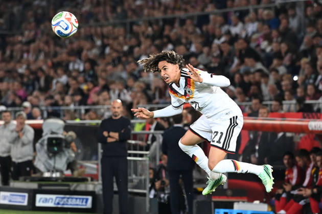 Wael MOHYA GER Play, Individual Play, Soccer International Match, U21, European Championship Qualifier, Germany vs. Georgia 2–0 on October 6, 2026, Schueco Arena, Bielefeld, Â