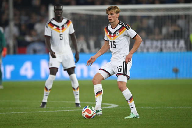Alyosha KEMLEIN GER Play, Individual Play, Soccer International Match, U21, European Championship Qualifier, Germany vs. Georgia 2–0 on October 6, 2026, Schueco Arena, Bielefeld, Â