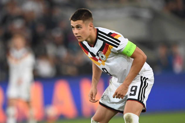 Nicolo TRESOLDI GER half-figure, half-body, single image, cropped single shot, international soccer match, U21, European Championship Qualifier, Germany vs. Georgia 2–0 on October 6, 2026, Schüco Arena, Bielefeld, Â