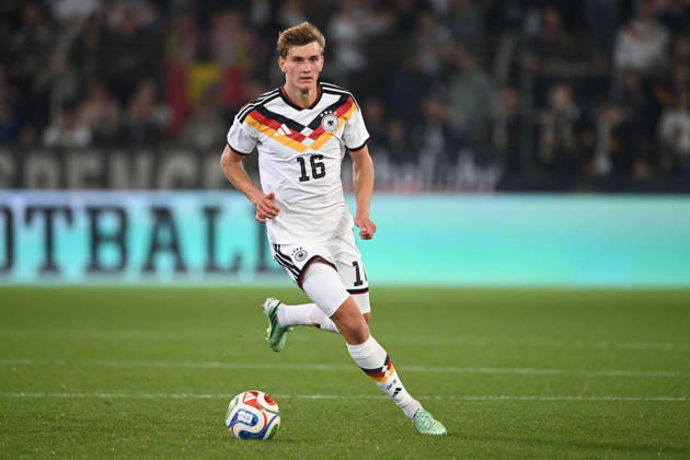 Alyosha KEMLEIN GER Play, Individual Play, Soccer International Match, U21, European Championship Qualifier, Germany vs. Georgia 2–0 on October 6, 2026, Schüco Arena, Bielefeld, Â