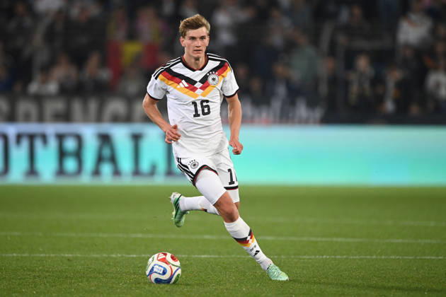 Alyosha KEMLEIN GER Play, Individual Play, Soccer International Match, U21, European Championship Qualifier, Germany vs. Georgia 2–0 on October 6, 2026, Schueco Arena, Bielefeld, Â