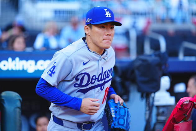 Yoshinobu Yamamoto,(Dodgers) Starting pitcher Yoshinobu Yamamoto Oct.6,2026 - Baseball : MLB, Baseball Herren, USA National League Division Series Atlanta Braves vs. Los Angeles Dodgers Venue: Truist Park (Cumberland, Georgia, USA)  aflo_353995671 YujixArakawax