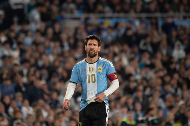BUENOS AIRES, ARGENTINA - OCTOBER 6: Lionel Messi, an Argentine player,laments a shot that almost resulted in a goal during a friendly match between Argentina and Benin at Estadio Monumental Antonio V. Liberti on October 6, 2026 in Buenos Aires, Argentina.  Copyright: xMBxMediax