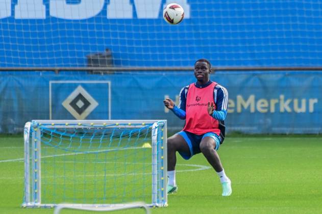 Kofi Amoako: HSV in Action—Germany, Hamburg, Volksparkstadion, Soccer, Bundesliga 1, Hamburger SV Practice