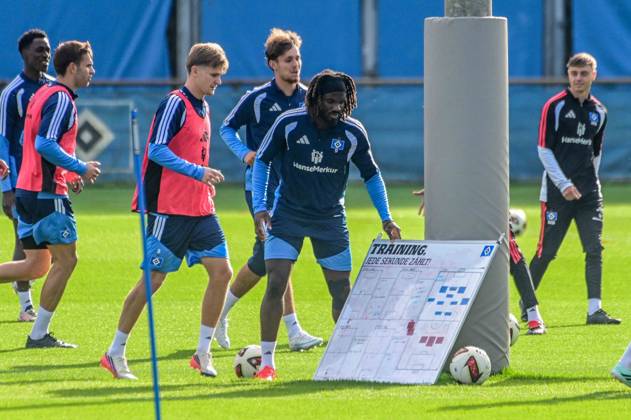 Moller, Wolfe, David, Terem, Moffi, HSV, Am Ball (Germany), Hamburg, Volksparkstadion, soccer, Bundesliga 1, Hamburger SV training session