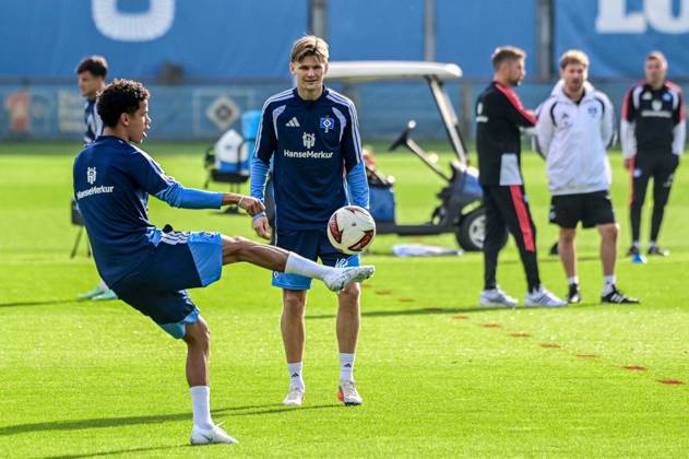 Alexander Rossing, Lelesiit, Moller, Wolfe, David, HSV, Am Ball (Germany), Hamburg, Volksparkstadion, soccer, Bundesliga 1, Hamburger SV training session