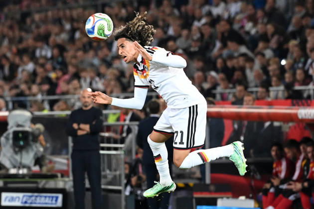 Wael MOHYA GER Play, Individual Play, Soccer International Match, U21, European Championship Qualifier, Germany vs. Georgia 2–0 on October 6, 2026, Schueco Arena, Bielefeld, Â