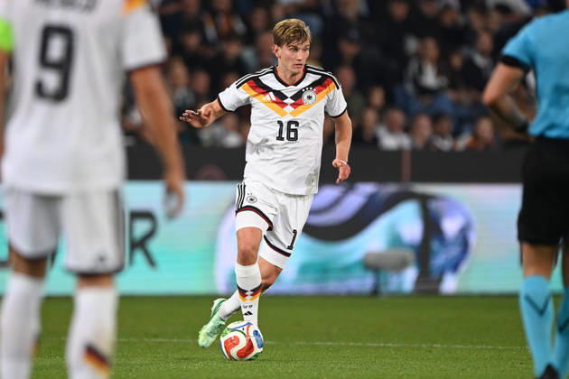 Alyosha KEMLEIN GER Play, Individual Play, Soccer International Match, U21, European Championship Qualifier, Germany vs. Georgia 2–0 on October 6, 2026, Schueco Arena, Bielefeld, Â