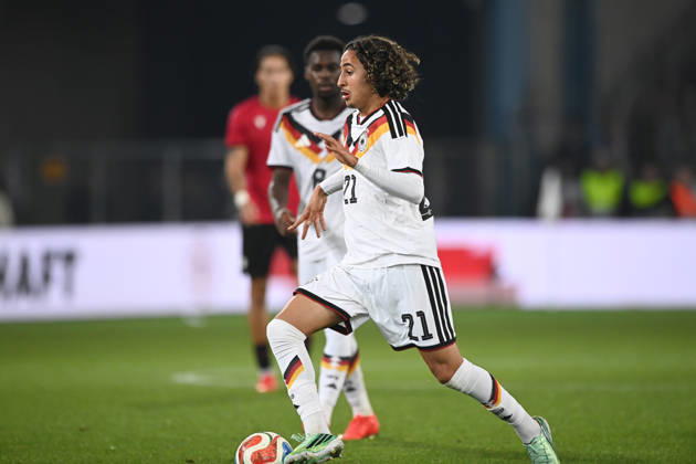 Wael MOHYA GER Play, Individual Play, Soccer International Match, U21, European Championship Qualifier, Germany vs. Georgia 2–0 on October 6, 2026, Schüco Arena, Bielefeld, Â