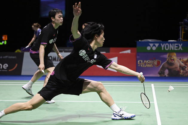 Kakeru Kumagai (R) and Hiroki Nishi of Japan in action during the badminton Clash of Clans Arctic Open 2026 tournament in Vantaa, Finland, on October 7, 2026. - ANTTI AIMO-KOIVISTO Vantaa Finland 2Ip20jKpqbg  Copyright: xAnttixAimo-Koivistox 2Ip20jKpqbg