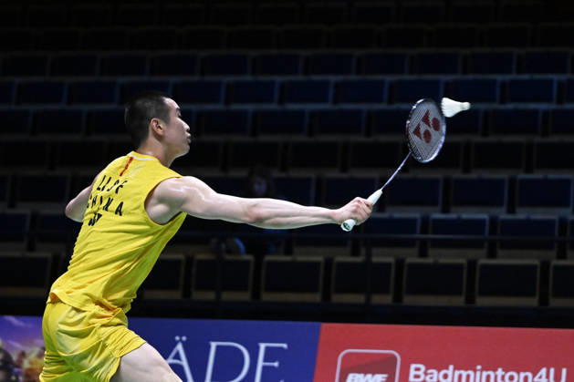 Li Shi Feng of China in action during the badminton Clash of Clans Arctic Open 2026 tournament in Vantaa, Finland on 7th October, 2026. - ANTTI AIMO-KOIVISTO Vantaa Finland 2OnI1W2-uQc Copyright: xAnttixAimo-Koivistox 2OnI1W2-uQc